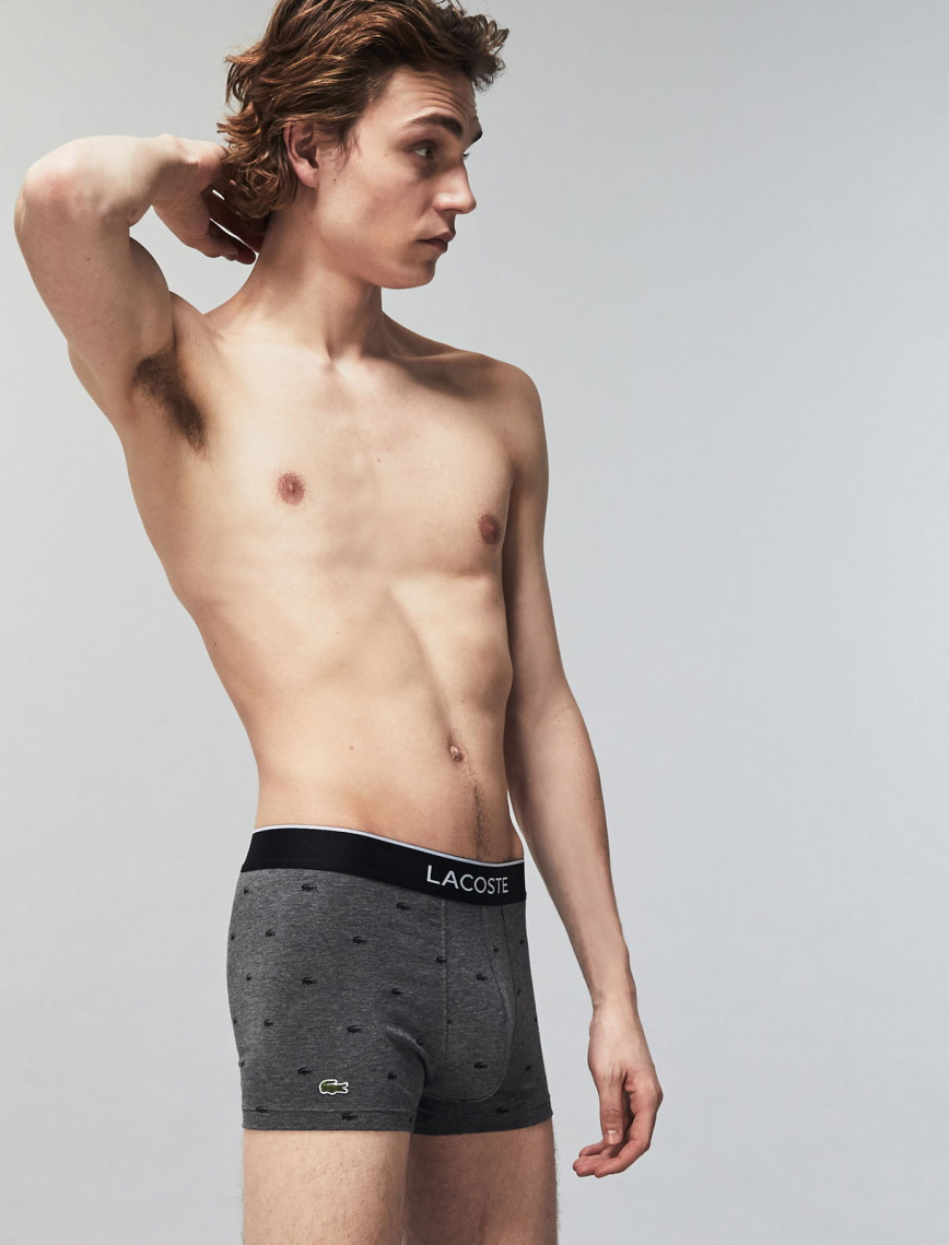 Lacoste Erkek 3'lü Gri Boxer Lacoste Erkek 3'lü Gri Boxer