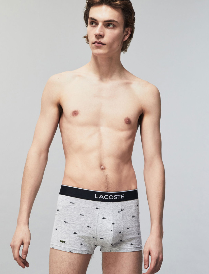 Lacoste Erkek 3'lü Gri Boxer Lacoste Erkek 3'lü Gri Boxer