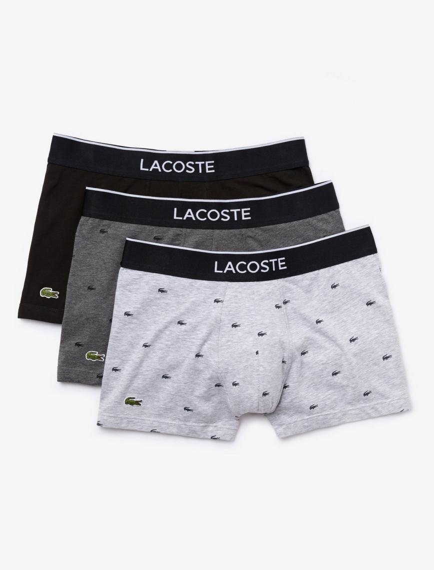 Lacoste Erkek 3'lü Gri Boxer Lacoste Erkek 3'lü Gri Boxer