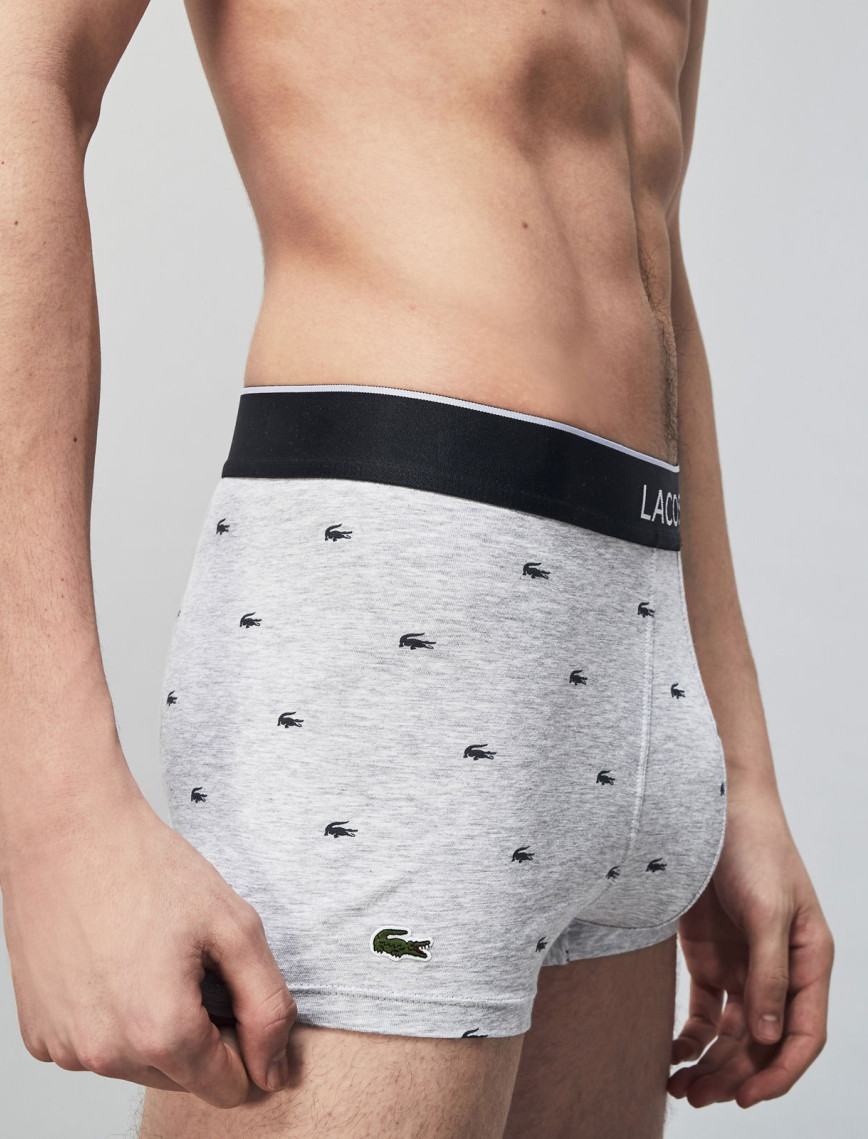 Lacoste Erkek 3'lü Gri Boxer Lacoste Erkek 3'lü Gri Boxer