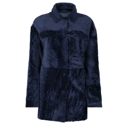 Etenia Mavi Kadın Kürk Ceket Etenia Mavi Kadın Kürk Ceket