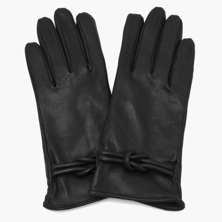 Siyah Kadın Deri Eldiven Siyah Kadın Deri Eldiven