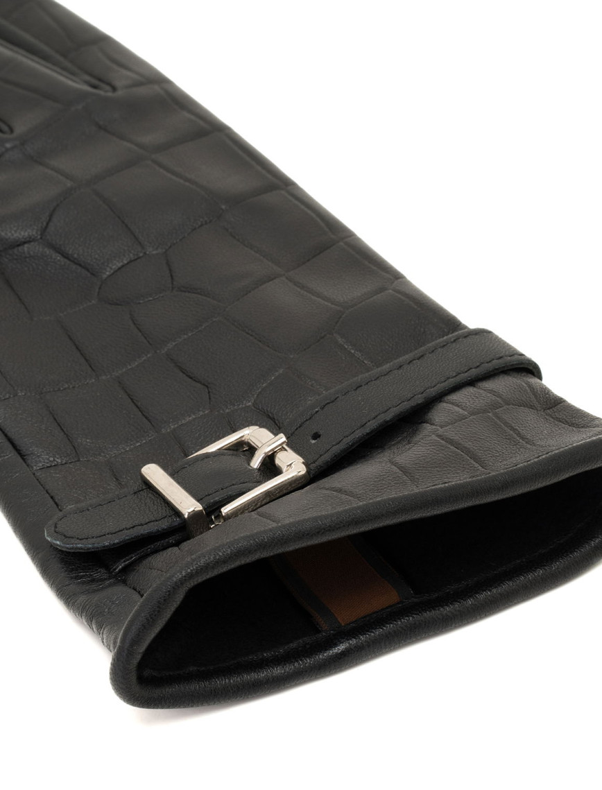 Siyah Kadın Deri Eldiven Siyah Kadın Deri Eldiven