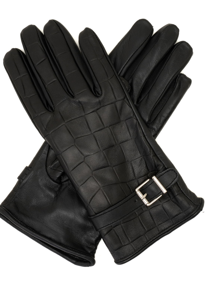 Siyah Kadın Deri Eldiven Siyah Kadın Deri Eldiven