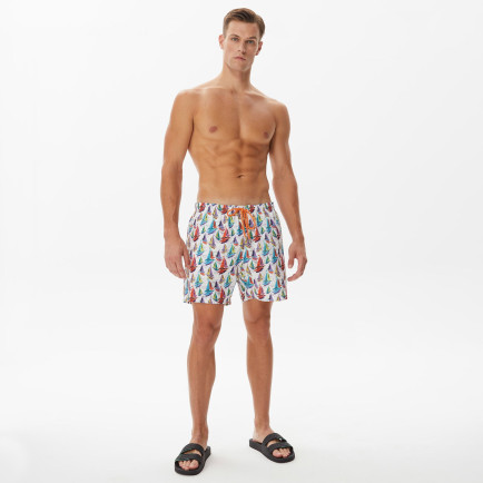 Nautica Erkek Beyaz Baskılı Mayo Şort Nautica Erkek Beyaz Baskılı Mayo Şort