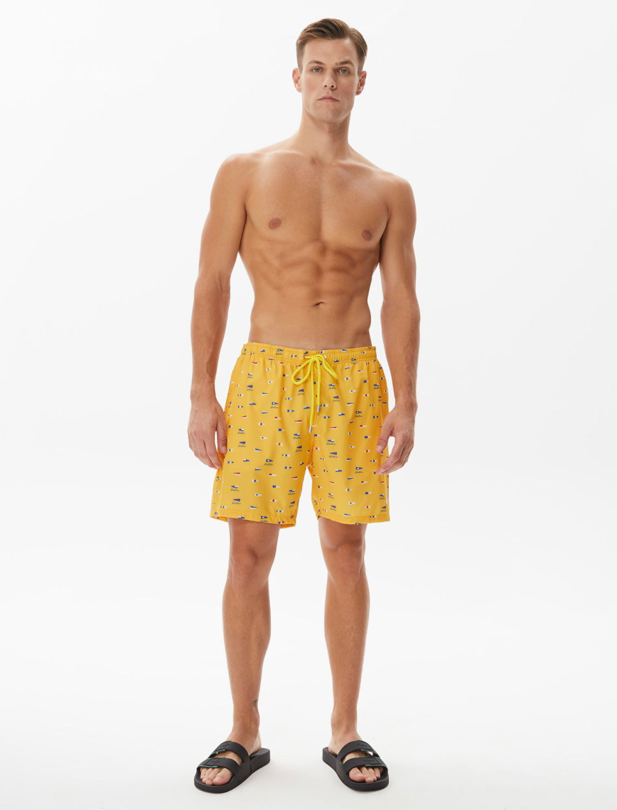 Nautica Erkek Lacivert Baskılı Mayo Şort