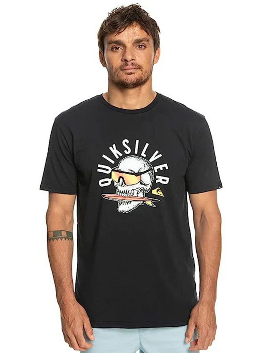 Quiksilver Qsrockinskull Erkek Siyah Tişört Quiksilver Qsrockinskull Erkek Siyah Tişört