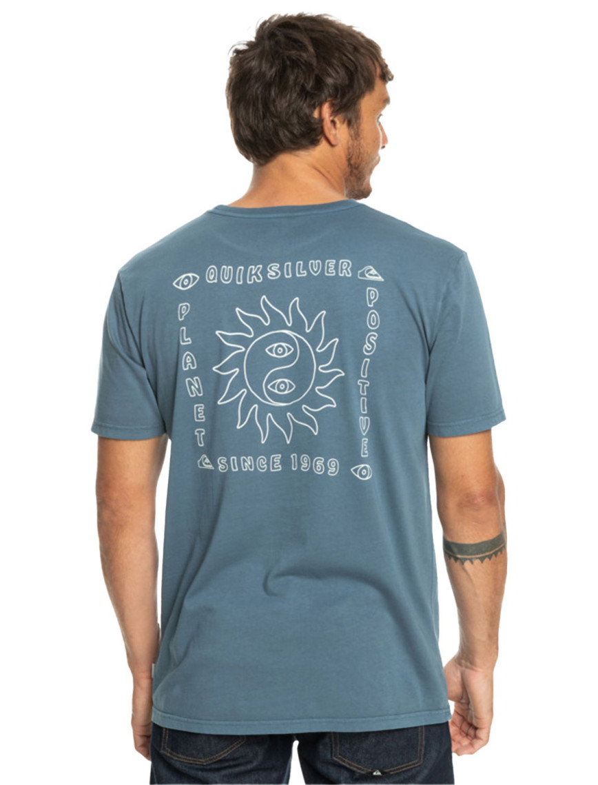 Quiksilver Planetpositive Erkek Mavi Tişört Quiksilver Planetpositive Erkek Mavi Tişört
