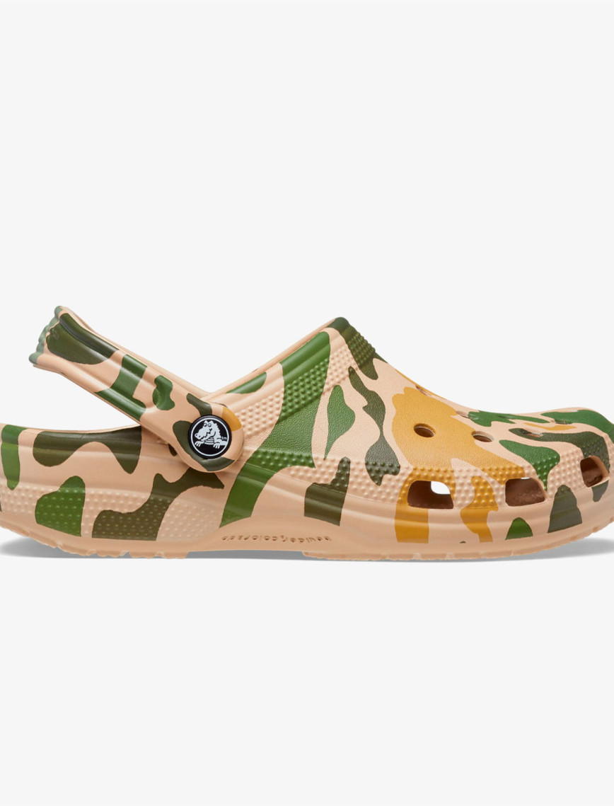Crocs Classic Printed Camo Clog Erkek Gri Terlik Crocs Classic Printed Camo Clog Erkek Gri Terlik