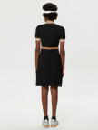 Lacoste Kadın Flare Fit Kısa Kollu Dik Yaka Siyah Elbise Lacoste Kadın Flare Fit Kısa Kollu Dik Yaka Siyah Elbise