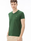 Lacoste Erkek Slim Fit V Yaka Yeşil T-Shirt Lacoste Erkek Slim Fit V Yaka Yeşil T-Shirt