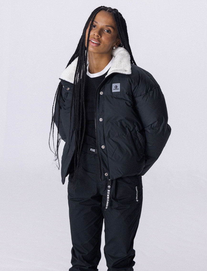 Converse Down Puffer Kadın Siyah Mont Converse Down Puffer Kadın Siyah Mont