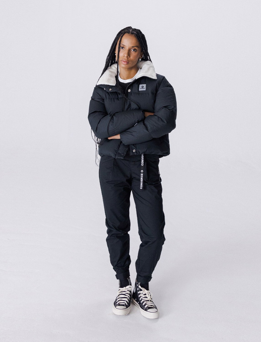 Converse Down Puffer Kadın Siyah Mont Converse Down Puffer Kadın Siyah Mont