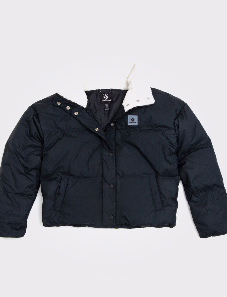 Converse Down Puffer Kadın Siyah Mont Converse Down Puffer Kadın Siyah Mont