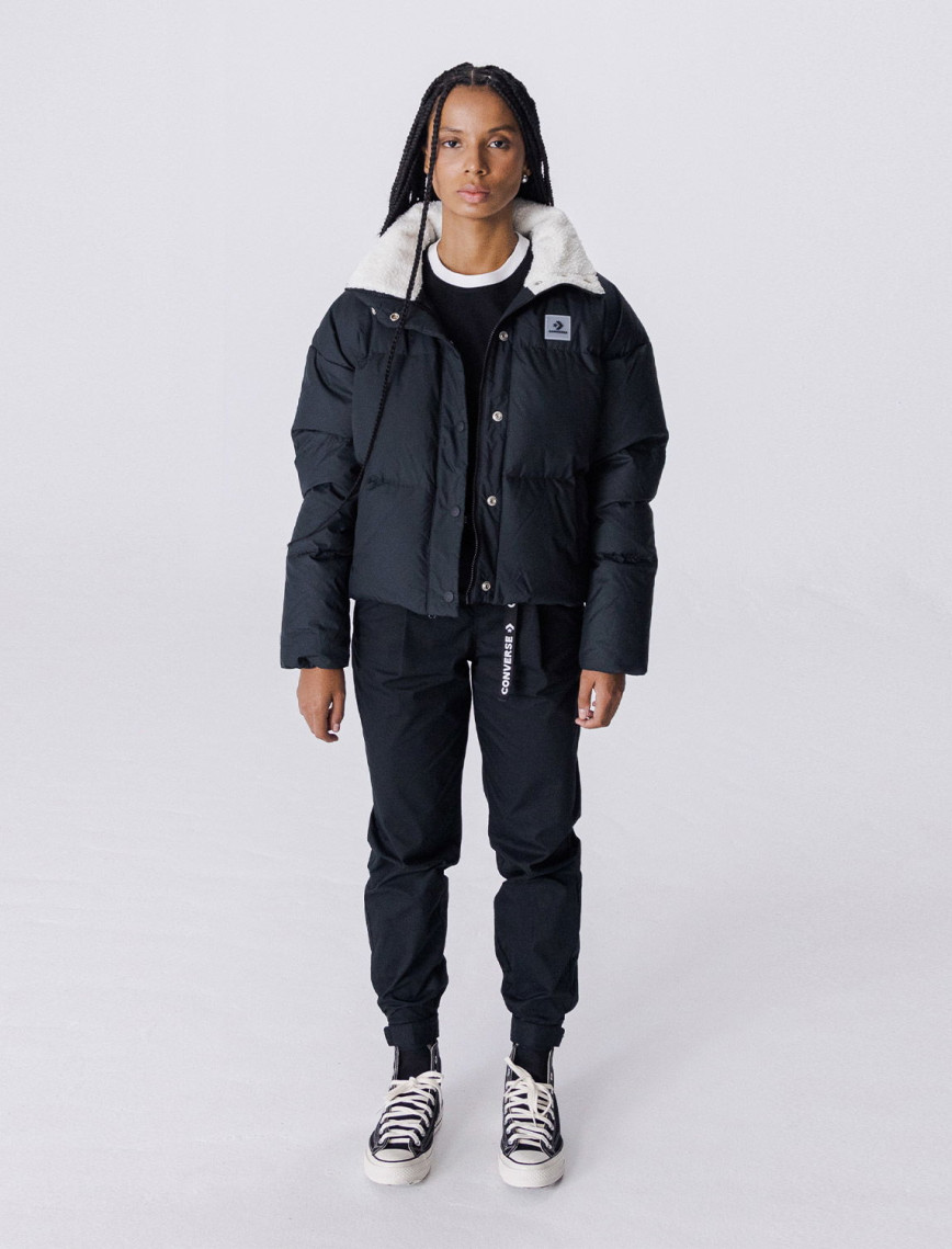 Converse Down Puffer Kadın Siyah Mont Converse Down Puffer Kadın Siyah Mont