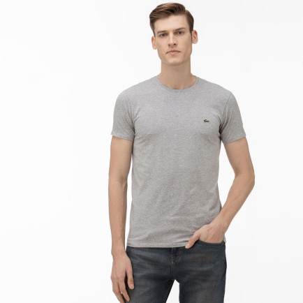 Lacoste Regular Fit Erkek Gri Tişört Lacoste Regular Fit Erkek Gri Tişört