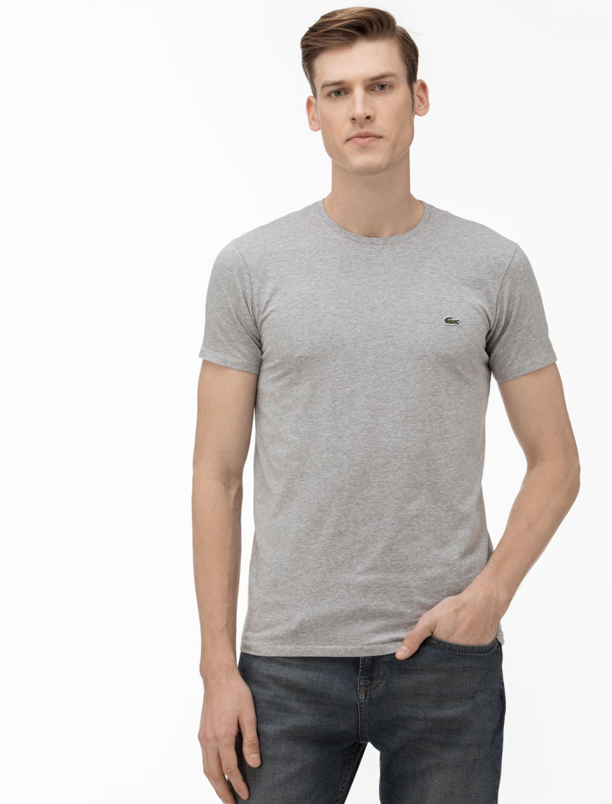 Lacoste Regular Fit Erkek Gri Tişört Lacoste Regular Fit Erkek Gri Tişört