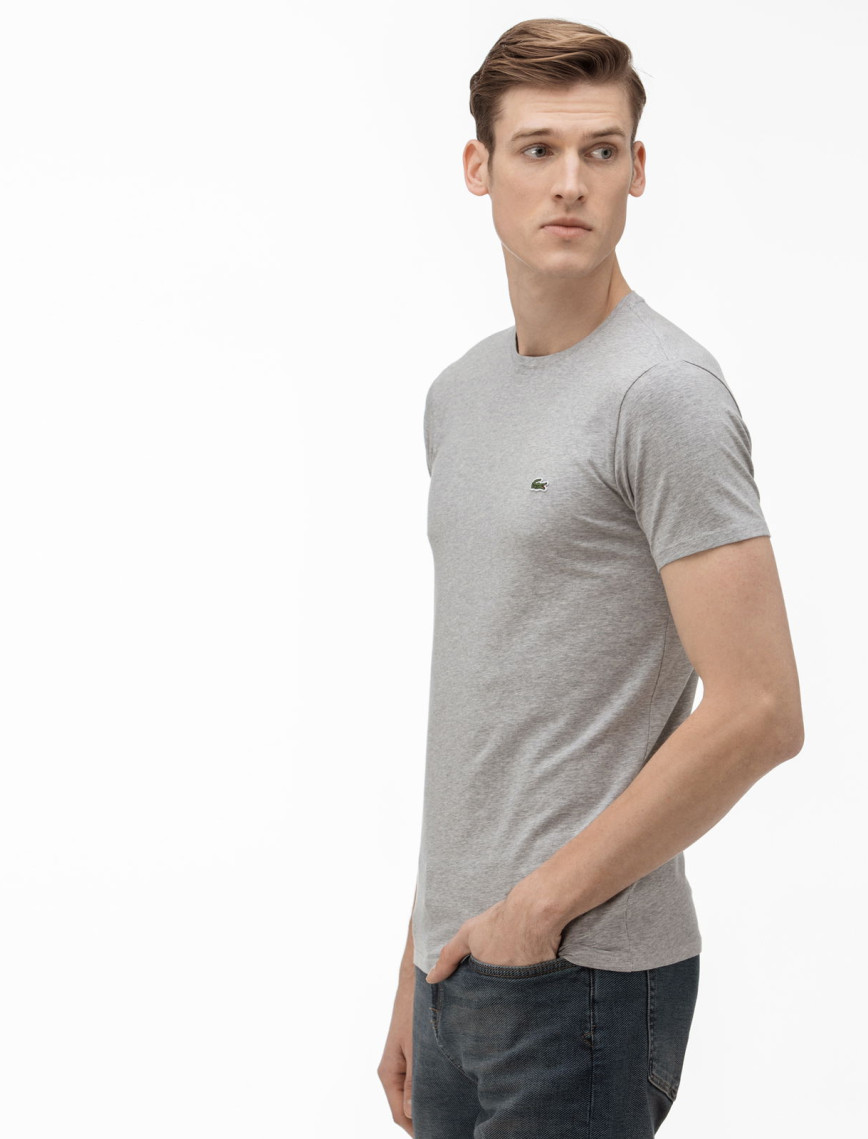Lacoste Regular Fit Erkek Gri Tişört Lacoste Regular Fit Erkek Gri Tişört
