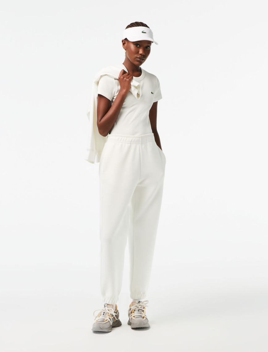 Lacoste Kadın Slim Fit Bisiklet Yaka Beyaz T-Shirt Lacoste Kadın Slim Fit Bisiklet Yaka Beyaz T-Shirt