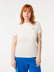 Lacoste Kadın Slim Fit Bisiklet Yaka Beyaz T-Shirt Lacoste Kadın Slim Fit Bisiklet Yaka Beyaz T-Shirt