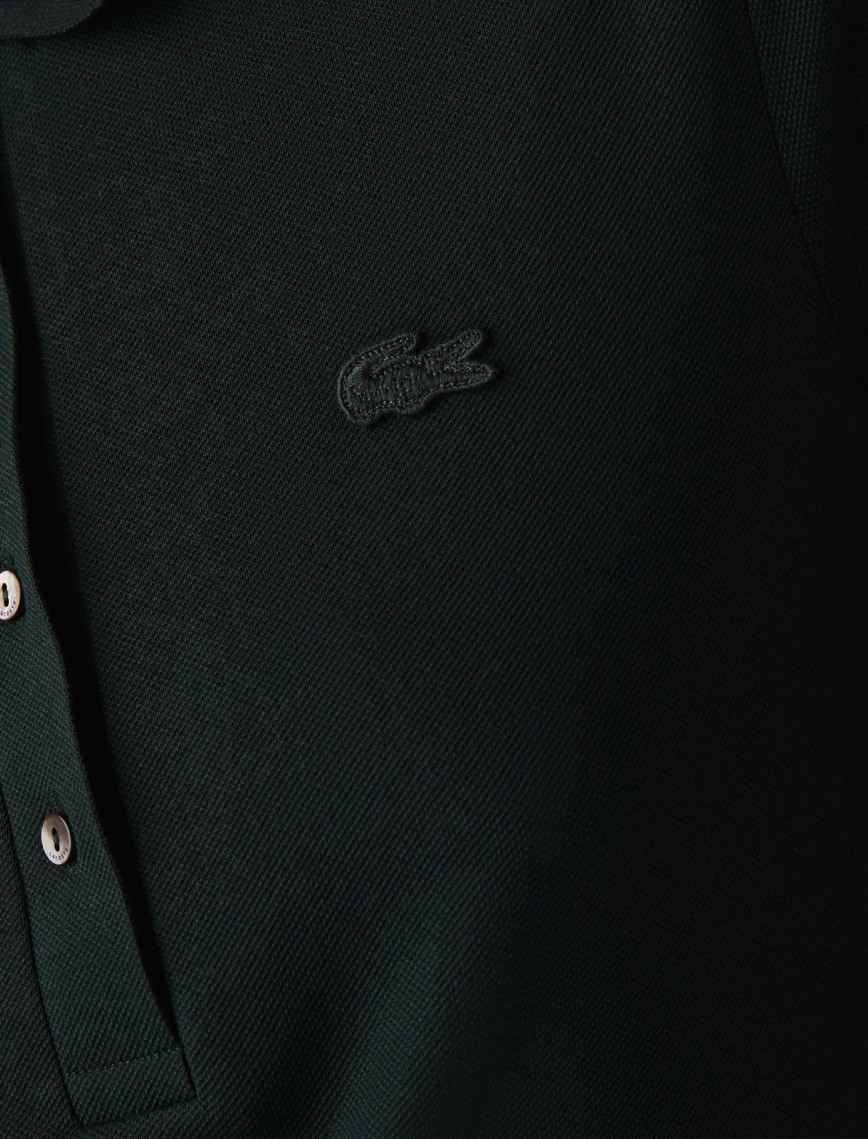 Lacoste Kadın Slim Fit Uzun Kollu Koyu Yeşil Polo Lacoste Kadın Slim Fit Uzun Kollu Koyu Yeşil Polo