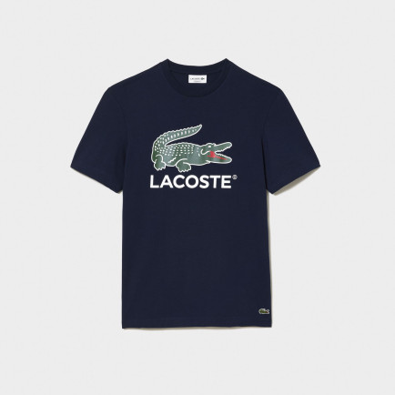 Lacoste Erkek Regular Fit Bisiklet Yaka Baskılı Lacivert T-Shirt Lacoste Erkek Regular Fit Bisiklet Yaka Baskılı Lacivert T-Shirt