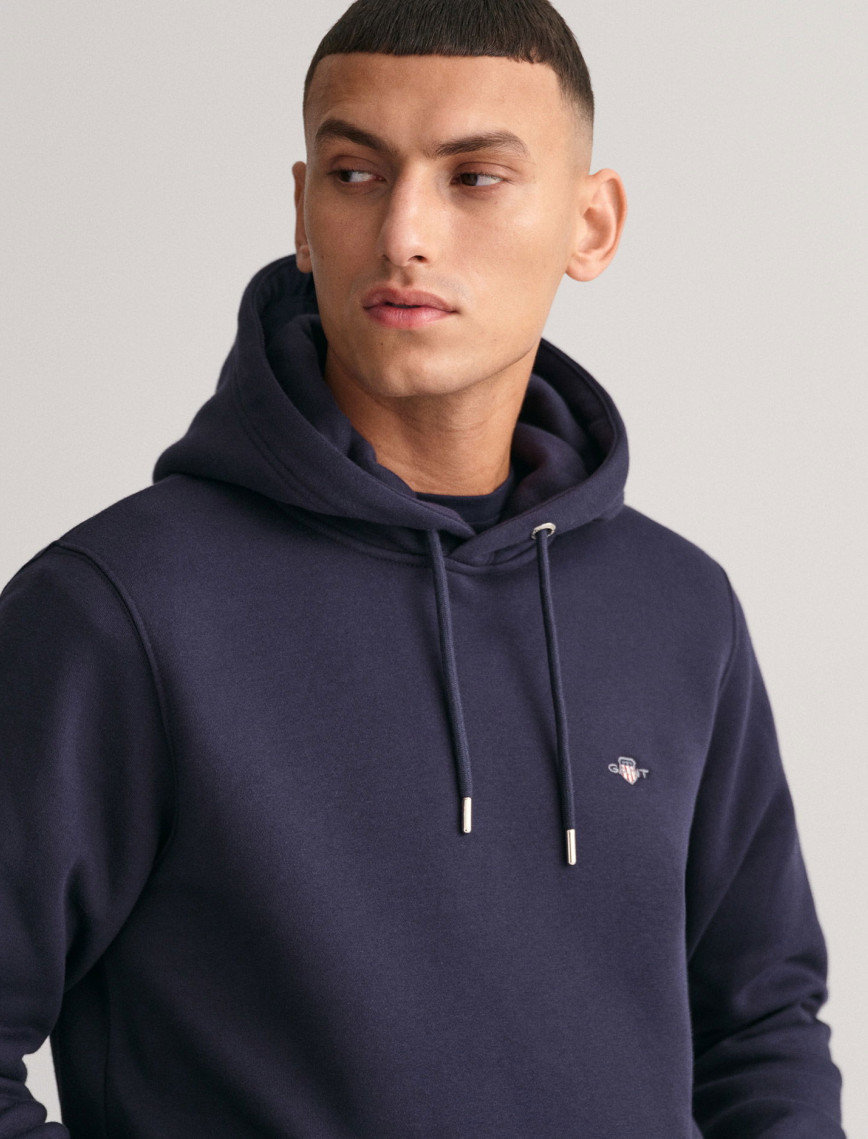 GANT Erkek Lacivert Regular Fit Kapüşonlu Sweatshirt GANT Erkek Lacivert Regular Fit Kapüşonlu Sweatshirt