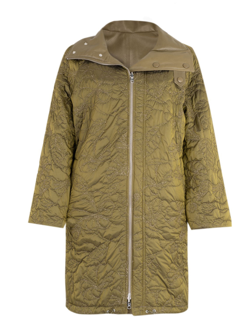 Azia Haki Kadın Çift Taraflı Deri Trençkot Azia Haki Kadın Çift Taraflı Deri Trençkot