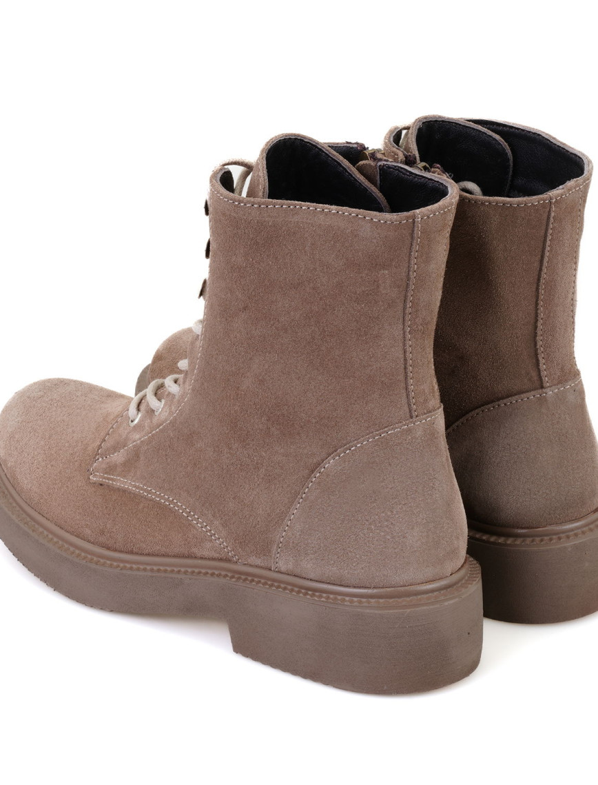 Kadın Kahve Fermuarlı Deri Postal Bot Kadın Kahve Fermuarlı Deri Postal Bot