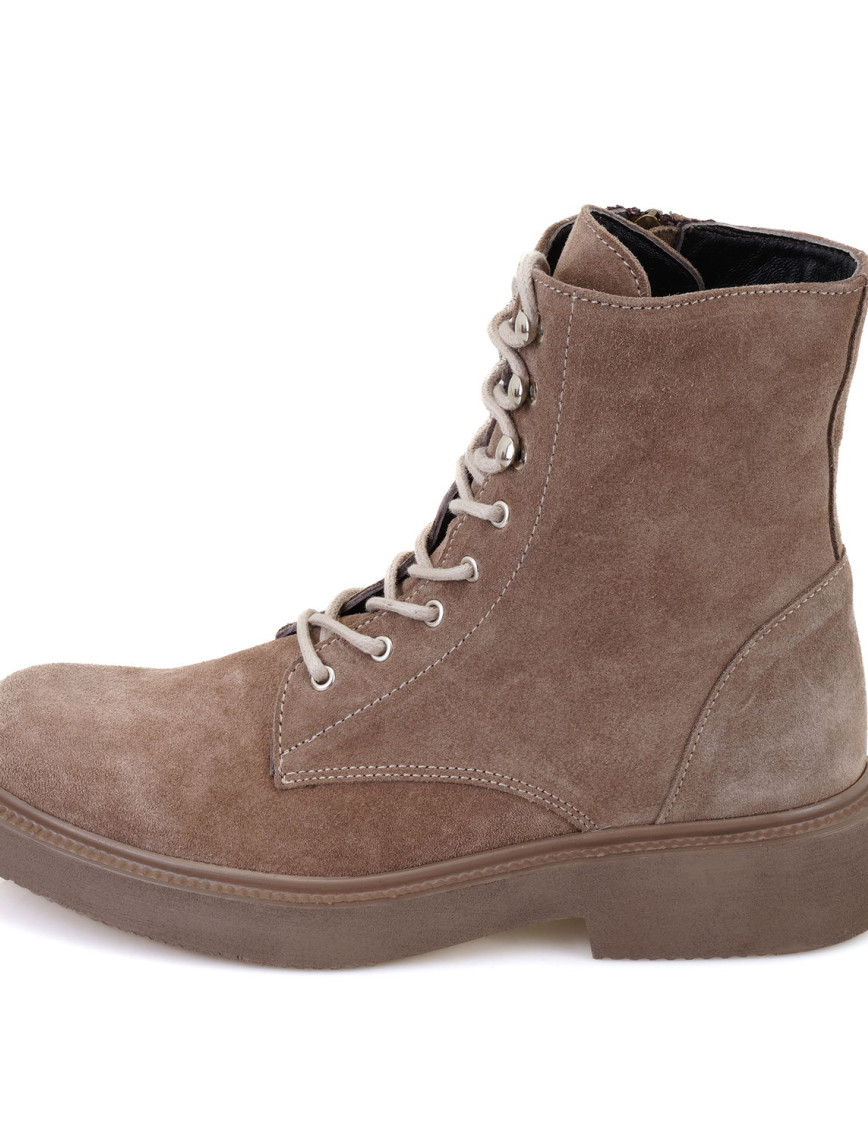 Kadın Kahve Fermuarlı Deri Postal Bot Kadın Kahve Fermuarlı Deri Postal Bot