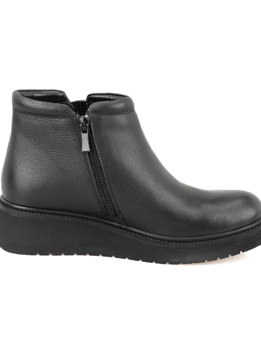 Stella Siyah Kadın Fermuarlı Deri Bot Stella Siyah Kadın Fermuarlı Deri Bot