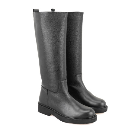 Kadın Siyah Deri Çizme