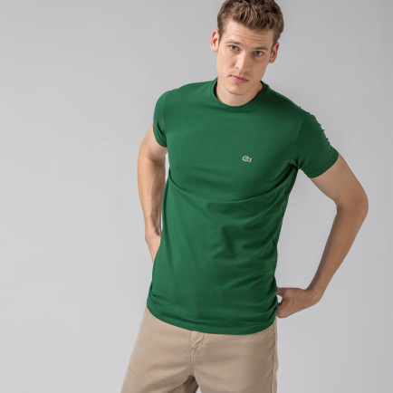 Lacoste Slim Fit Erkek Yeşil T-Shirt Lacoste Slim Fit Erkek Yeşil T-Shirt