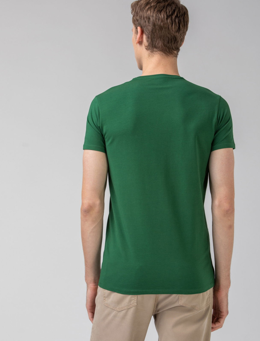 Lacoste Slim Fit Erkek Yeşil T-Shirt Lacoste Slim Fit Erkek Yeşil T-Shirt