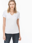 Lacoste Kadın Slim Fit V Yaka Lacivert T-Shirt Lacoste Kadın Slim Fit V Yaka Lacivert T-Shirt