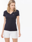Lacoste Kadın Slim Fit V Yaka Lacivert T-Shirt Lacoste Kadın Slim Fit V Yaka Lacivert T-Shirt