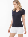 Lacoste Kadın Slim Fit V Yaka Lacivert T-Shirt Lacoste Kadın Slim Fit V Yaka Lacivert T-Shirt