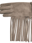 Haki Kadın Püsküllü Süet Eldiven Haki Kadın Püsküllü Süet Eldiven