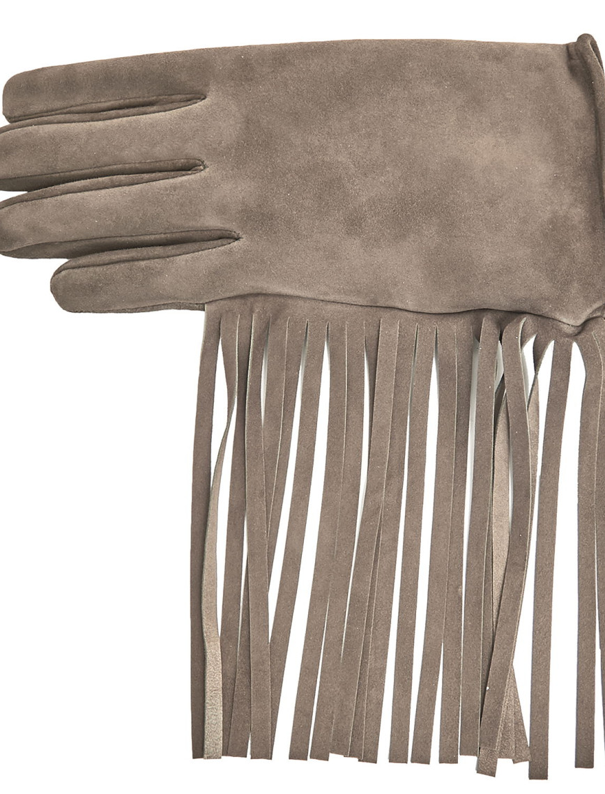 Haki Kadın Püsküllü Süet Eldiven Haki Kadın Püsküllü Süet Eldiven