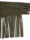 Haki Kadın Püsküllü Süet Eldiven Haki Kadın Püsküllü Süet Eldiven