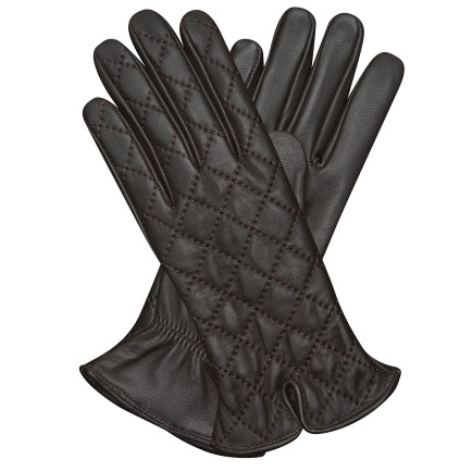 Kahve Kadın Kapitone Deri Eldiven Kahve Kadın Kapitone Deri Eldiven