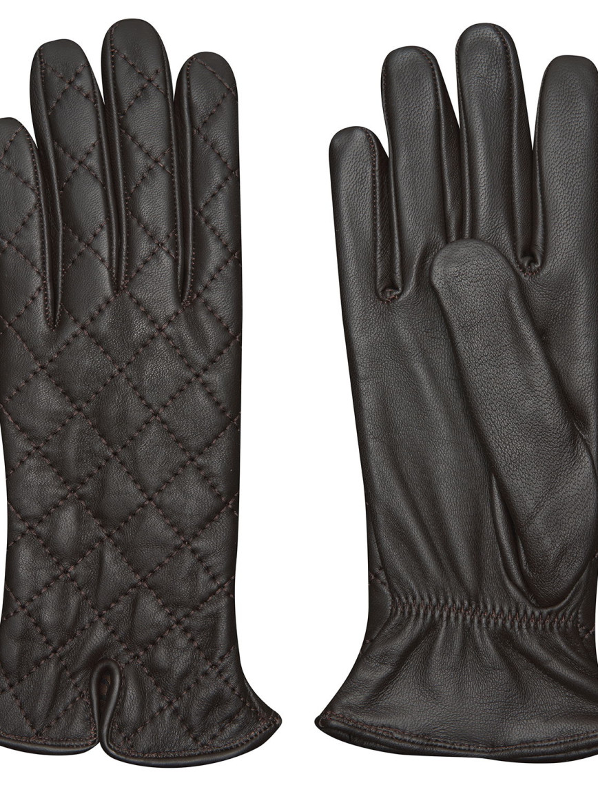 Kahve Kadın Kapitone Deri Eldiven Kahve Kadın Kapitone Deri Eldiven