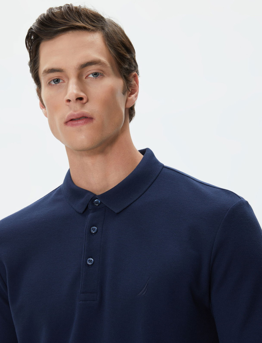 Nautica Erkek Lacivert Slim Fit Uzun Kollu Polo Nautica Erkek Lacivert Slim Fit Uzun Kollu Polo