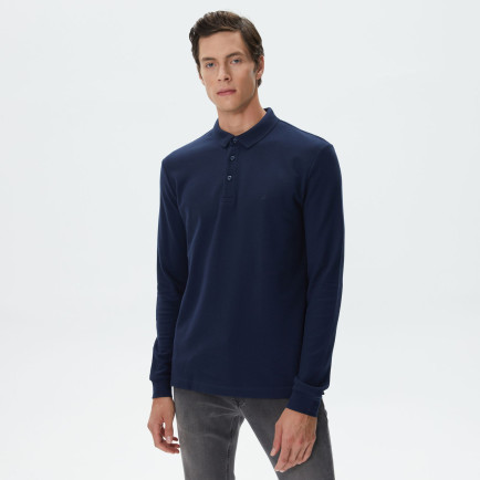 Nautica Erkek Lacivert Slim Fit Uzun Kollu Polo Nautica Erkek Lacivert Slim Fit Uzun Kollu Polo