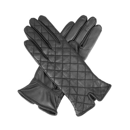 Siyah Kadın Kapitone Deri Eldiven Siyah Kadın Kapitone Deri Eldiven