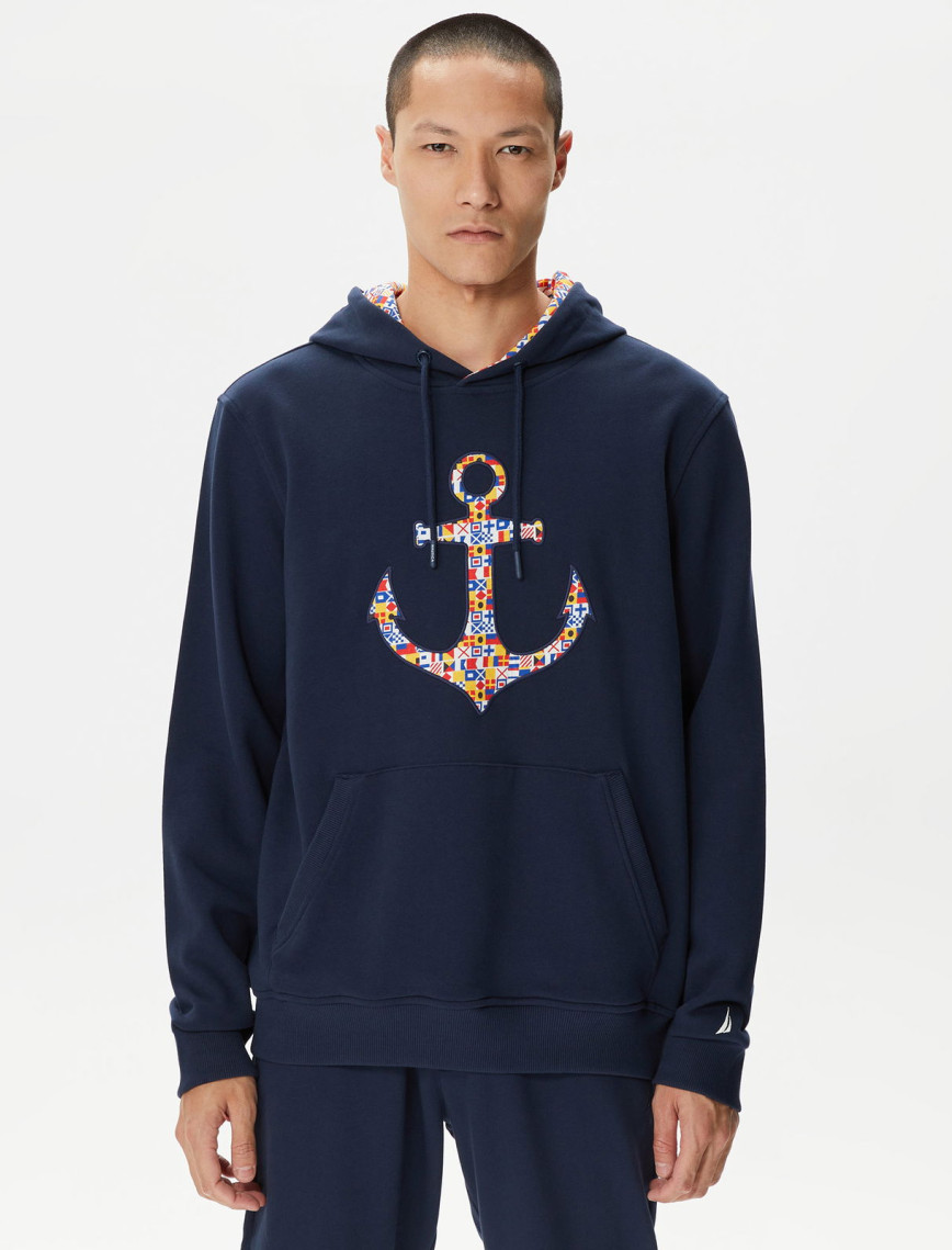 Nautica Erkek Lacivert Standart Fit Kapüşonlu Sweatshirt Nautica Erkek Lacivert Standart Fit Kapüşonlu Sweatshirt