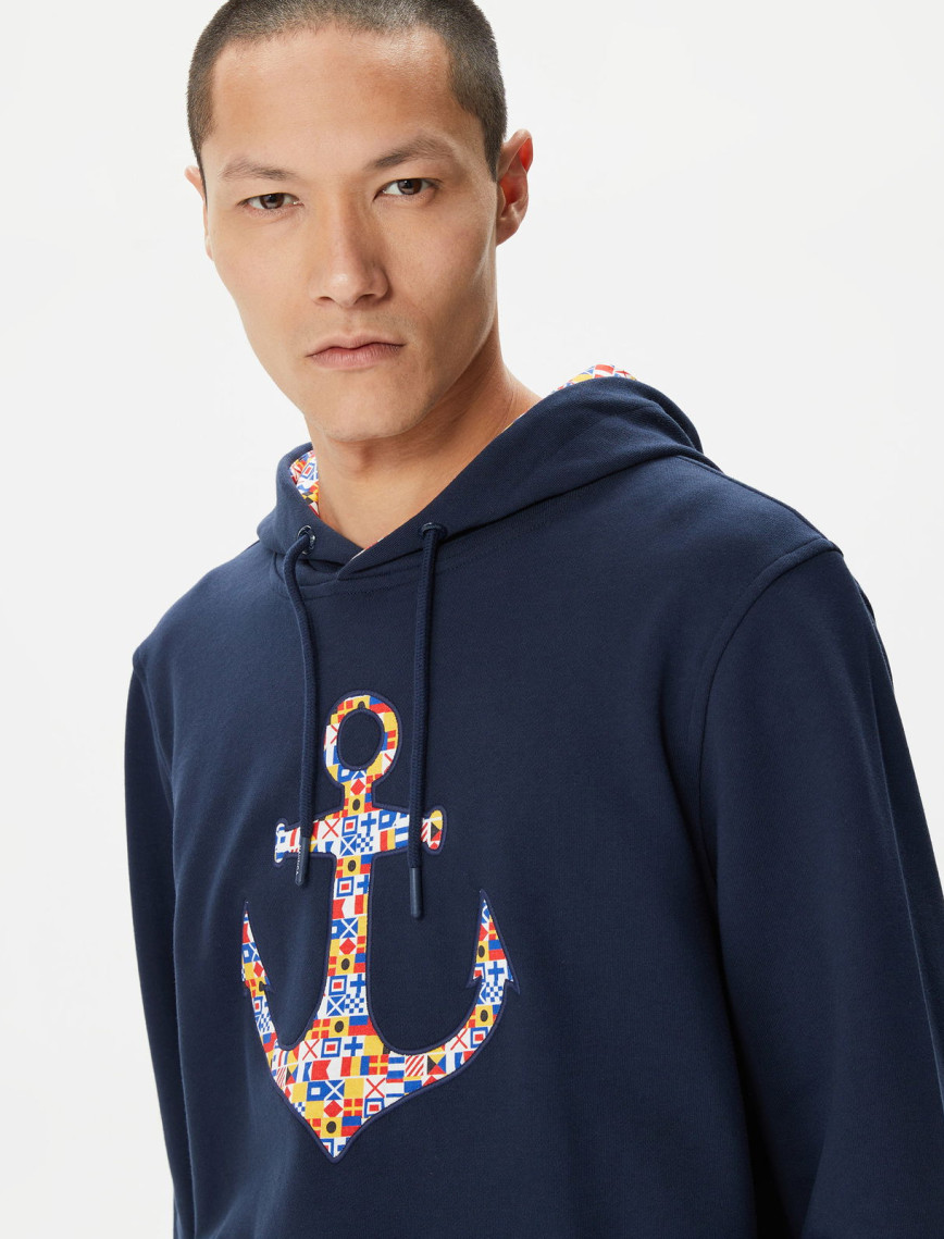 Nautica Erkek Lacivert Standart Fit Kapüşonlu Sweatshirt Nautica Erkek Lacivert Standart Fit Kapüşonlu Sweatshirt