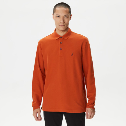 Nautica Erkek Turuncu Classic Fit Uzun Kollu Polo Nautica Erkek Turuncu Classic Fit Uzun Kollu Polo