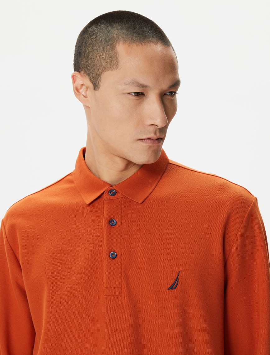 Nautica Erkek Turuncu Classic Fit Uzun Kollu Polo Nautica Erkek Turuncu Classic Fit Uzun Kollu Polo