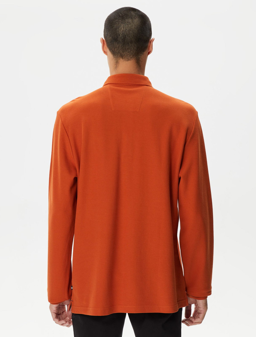 Nautica Erkek Turuncu Classic Fit Uzun Kollu Polo Nautica Erkek Turuncu Classic Fit Uzun Kollu Polo